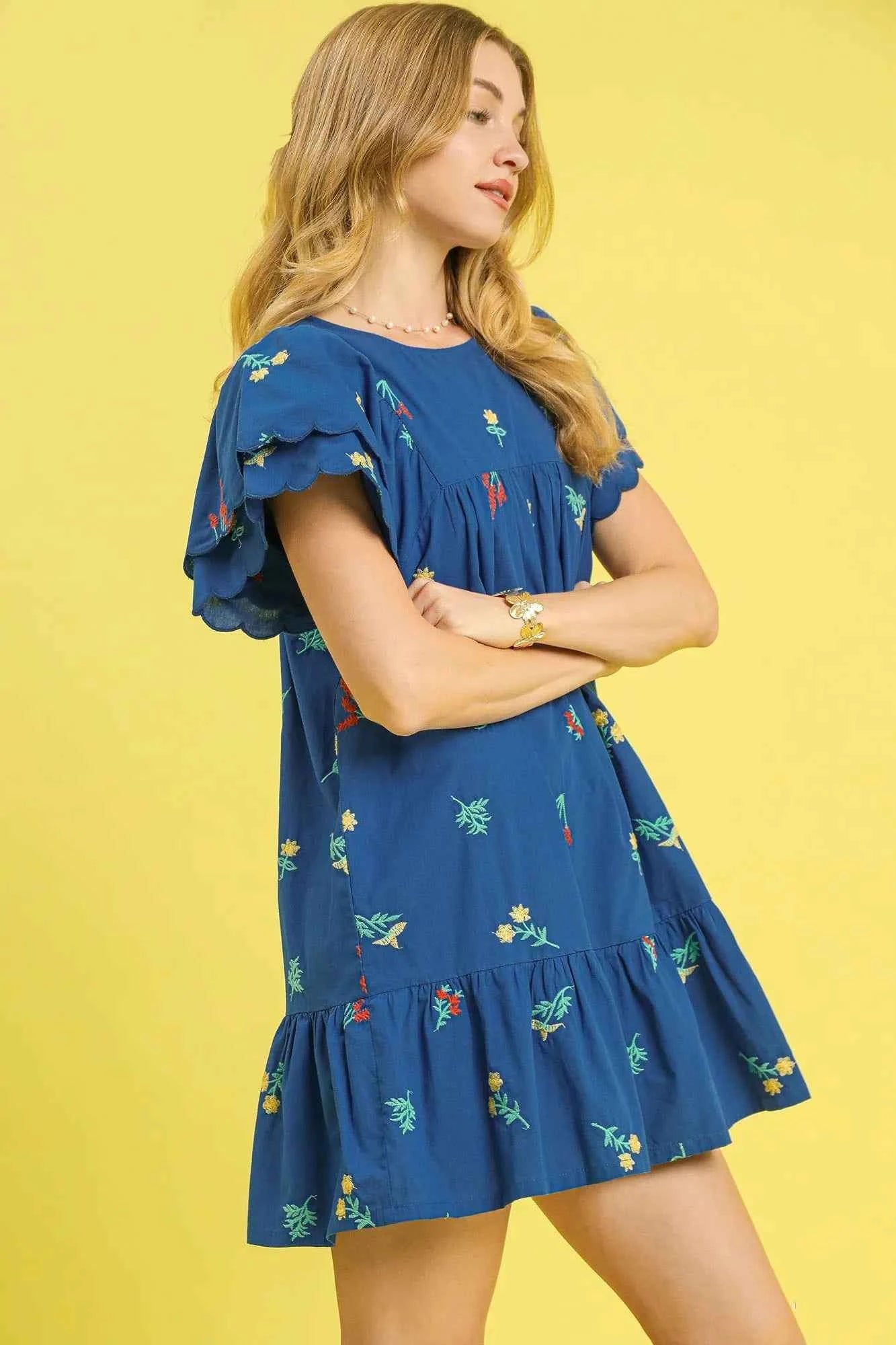 Umgee Floral Embroidered Short Sleeve Mini Dress 91f98fdf-83a2-45cb-8918-59ac09e8a6a6-Max-Origin