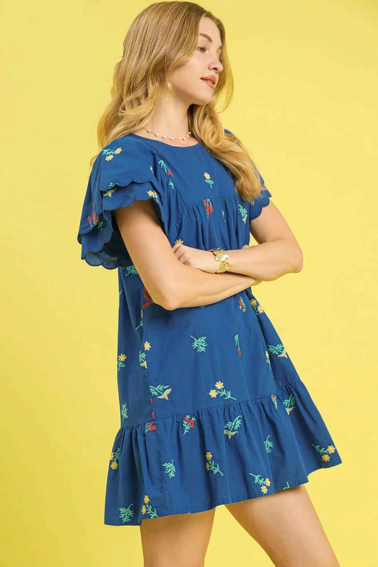 Umgee Floral Embroidered Short Sleeve Mini Dress 91f98fdf-83a2-45cb-8918-59ac09e8a6a6-Max-Origin