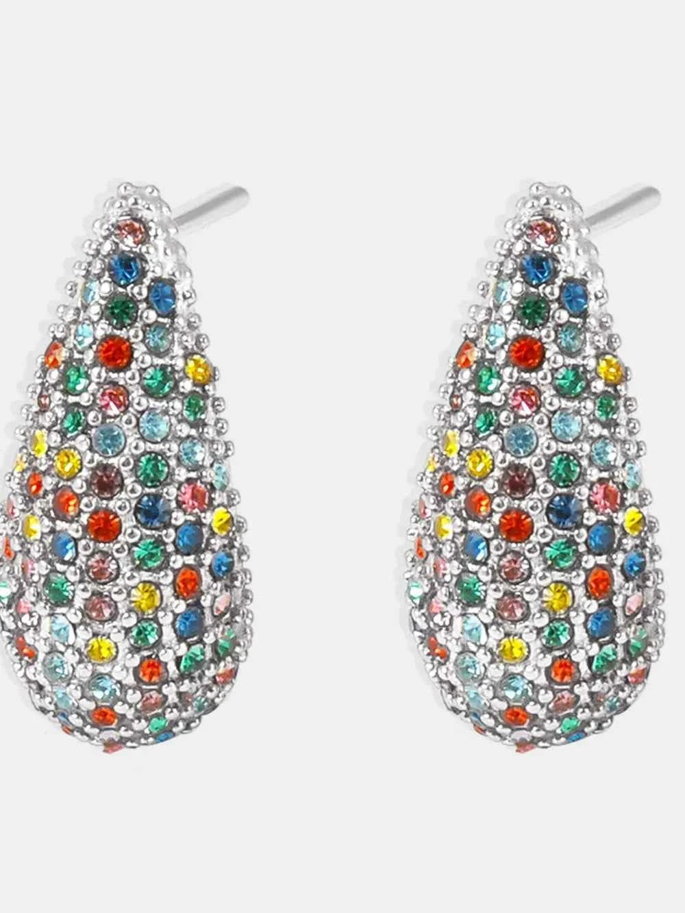 Stainless Steel Inlaid Zircon Teardrop Earrings 920bc618-4924-44b5-8c40-2e0a16b09fc1-Max