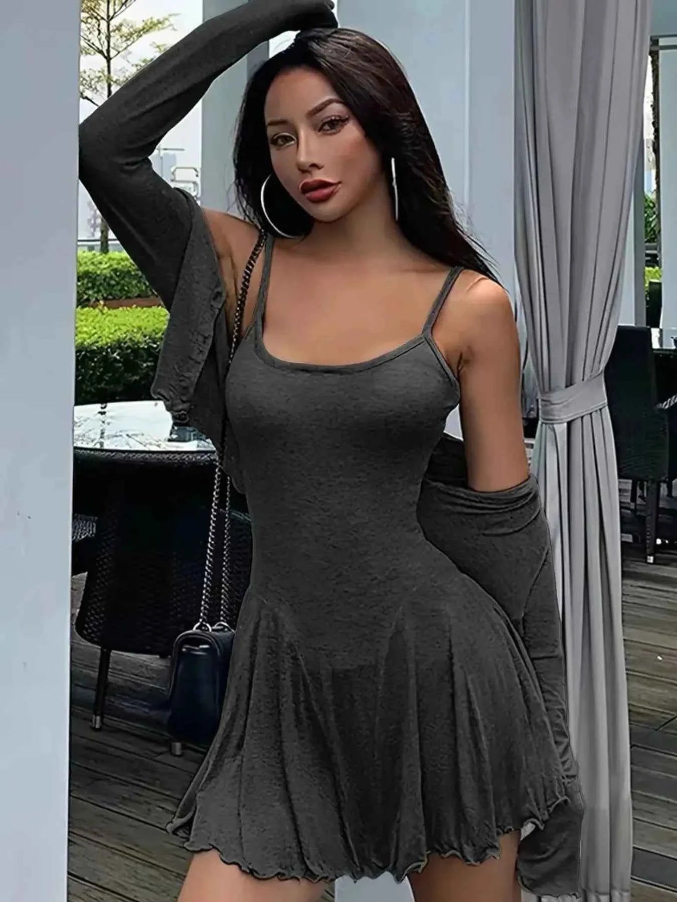 Long Sleeve Crop Top and Cami Dress Set 922fa537-2dd1-4b91-9523-e22080a790e4-Max-Origin