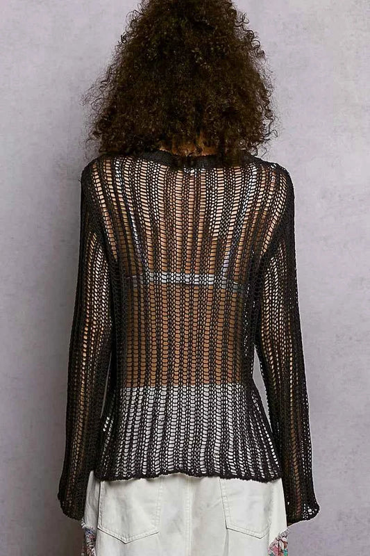 Openwork Round Neck Knit Cover Up 923bf64d-6a50-4858-913d-0bf21bac7794-Max-Origin