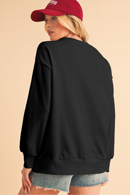 Black Tinsel Game Day Drop Shoulder Sweatshirt 9243773b17ae8c25