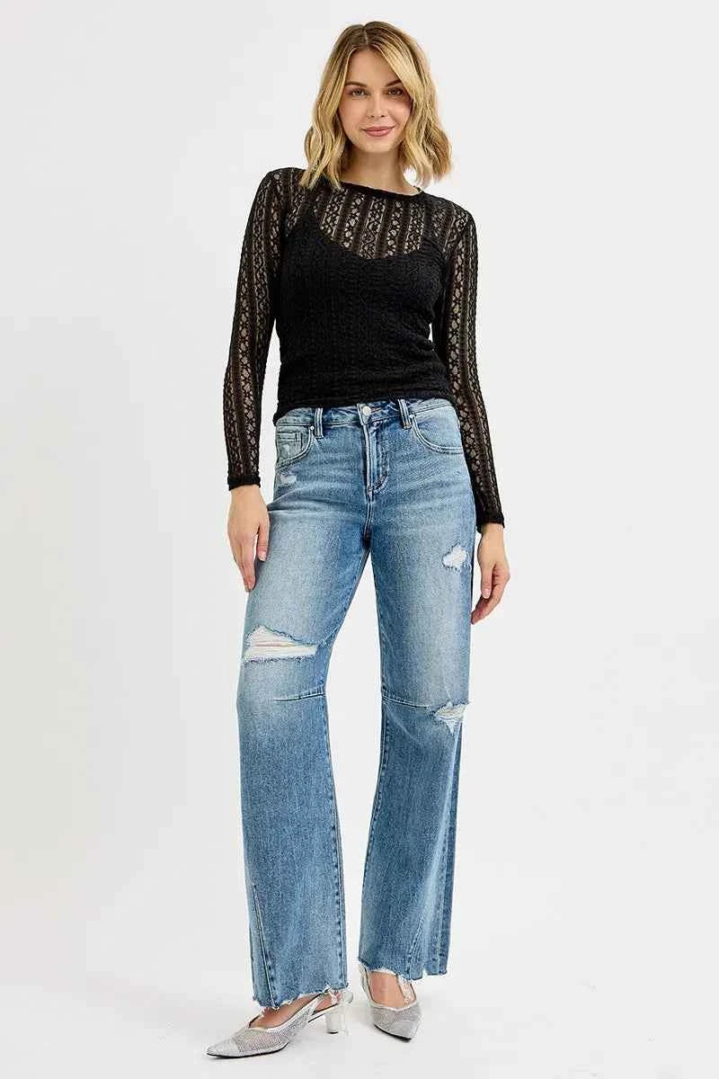 RISEN Full Size Mid Rise Fit Wide Baggy Leg Tie Washed Jeans Plus Size 924c7a3ea0034d6e9258bd7f4e9efff7-Max-Origin