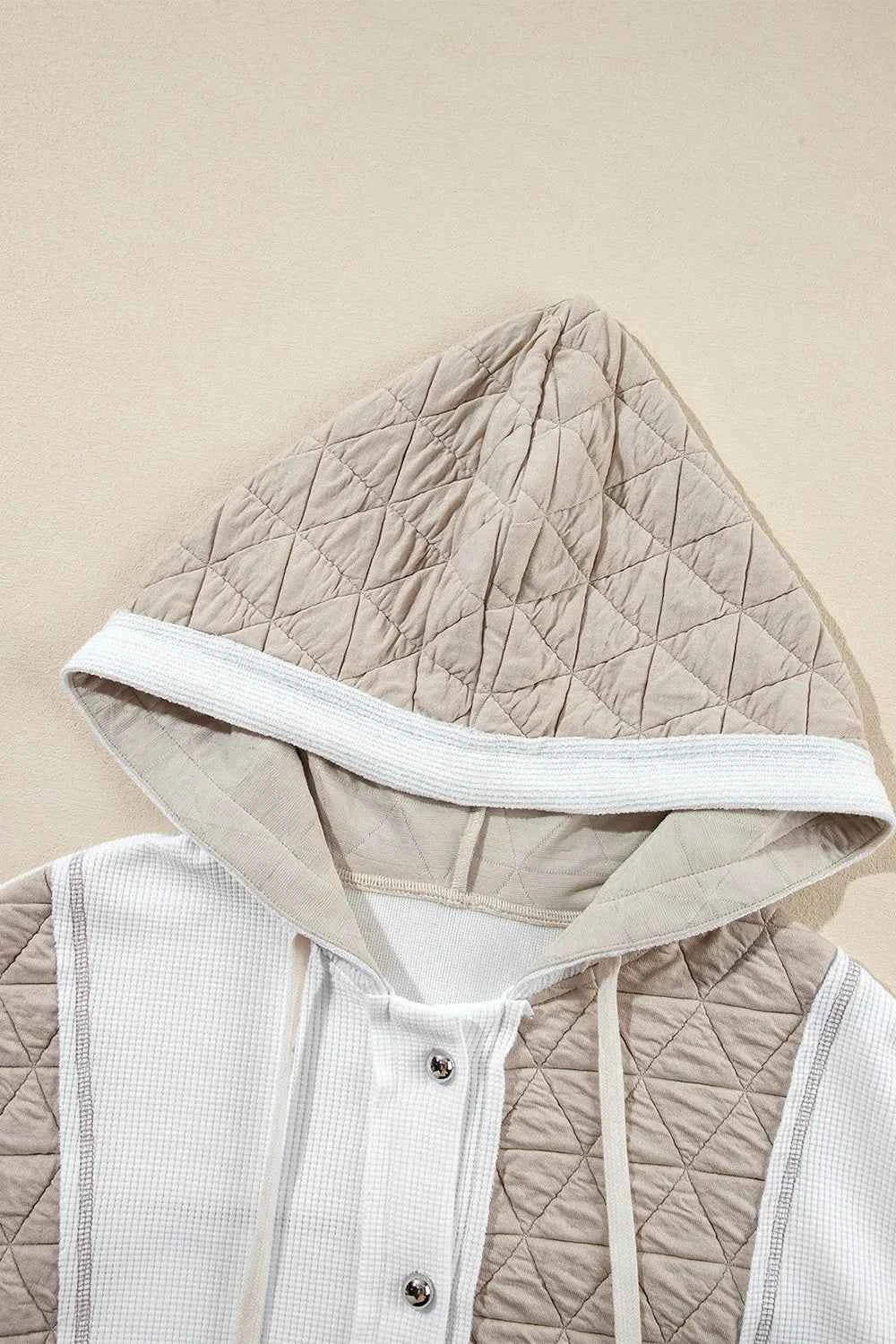 Drawstring Color Block Long Sleeve Jacket 924d82a0-b0da-4e23-8657-ce79ff395d0b-Max