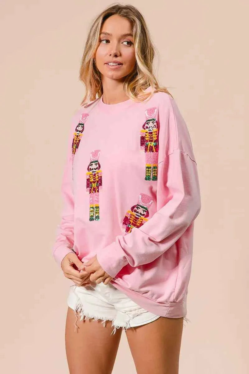 BiBi Sequin Nutcrackers Embroidery Christmas Sweatshirt 924eb8d0a17f4936bf11c128dc45feac-Max-Origin
