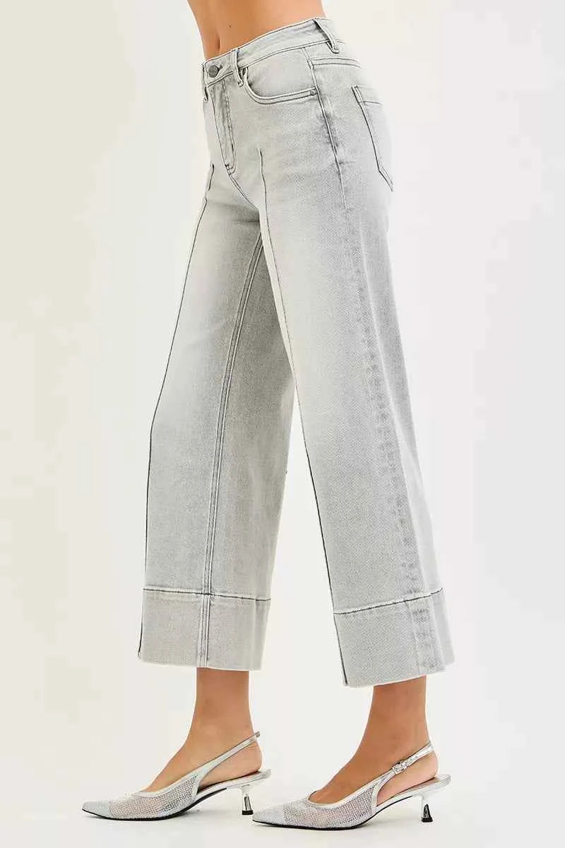 RISEN Tummy Control Mid Rise Crop Wide Pintuck Front Jeans 9254eadf09a2493da9ebb9e84fd5a738-Max-Origin