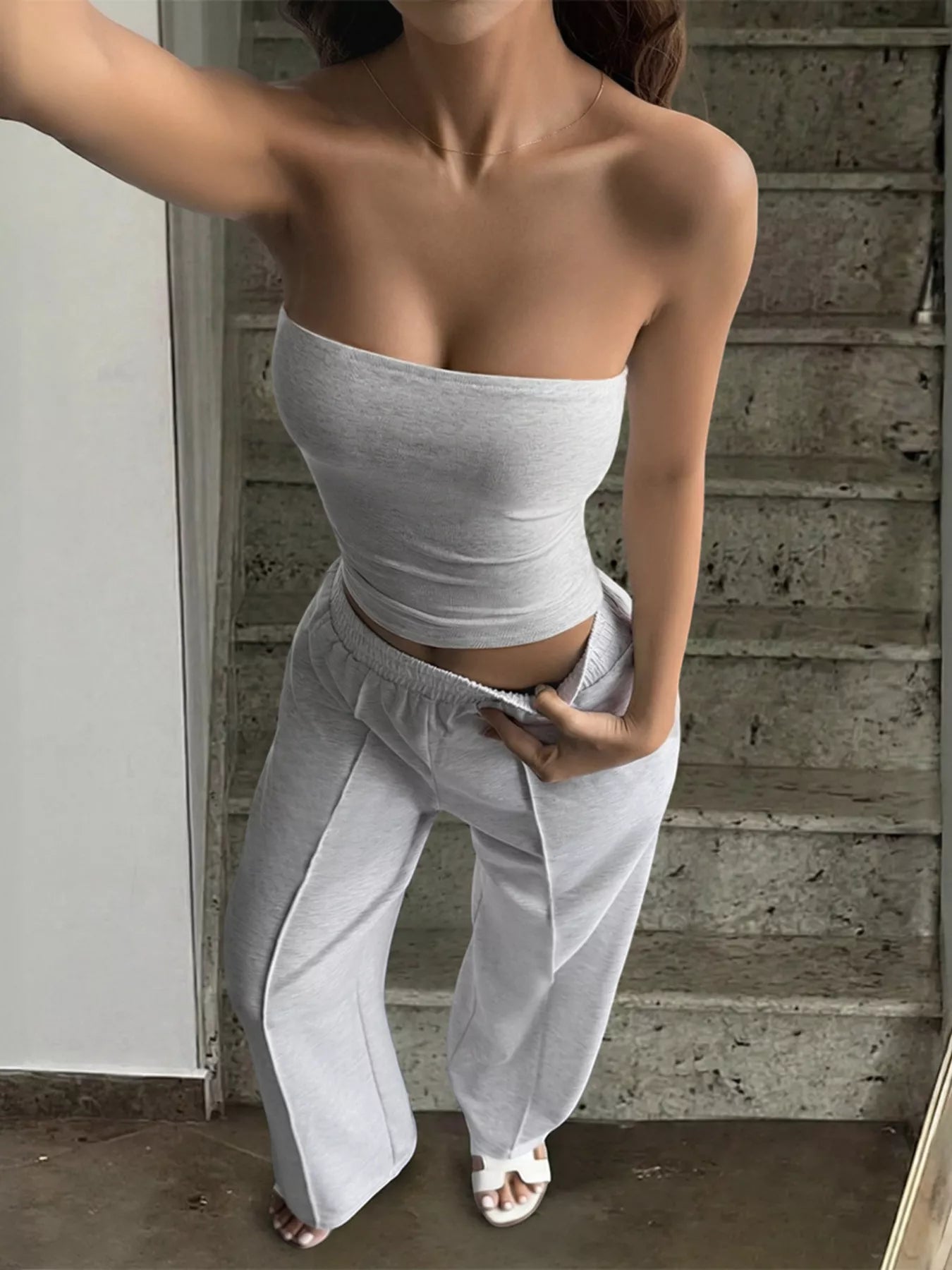 Tube Top and Wide Leg Pants Set 9258a042233e4836a42081e0f902ba63-Max-Origin