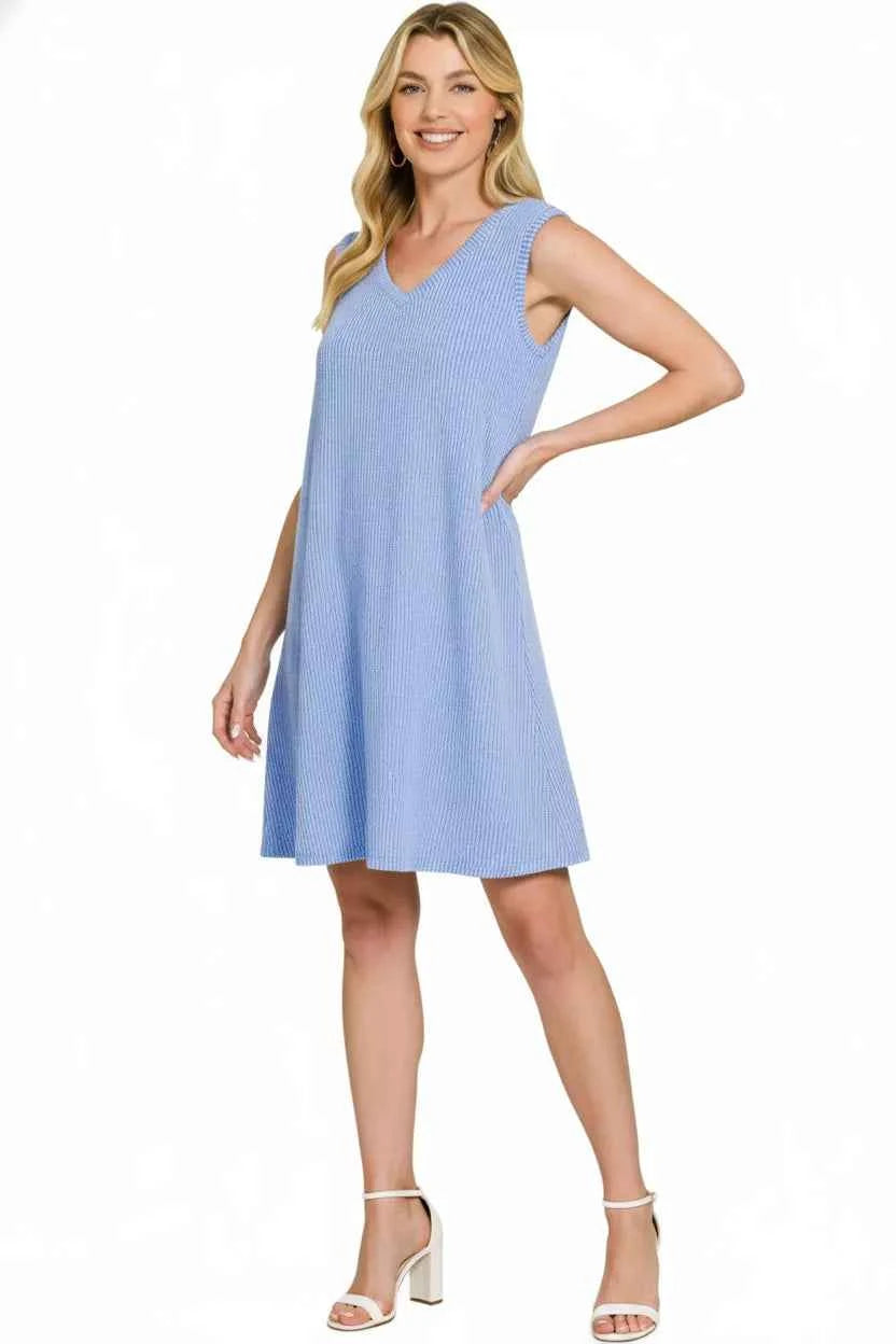Zenana Raised Rib Sleeveless Mini Dress 926cce06-5d0c-44e8-b2e5-badd9bf2e43a-Max-Origin
