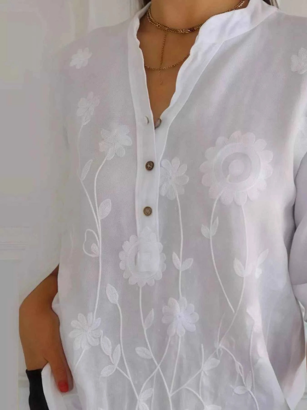 Full Size Floral Embroidered Button Detail Blouse Plus Size 9270e288-92d1-4716-bb3f-e87eedfc29ae-Max-Origin