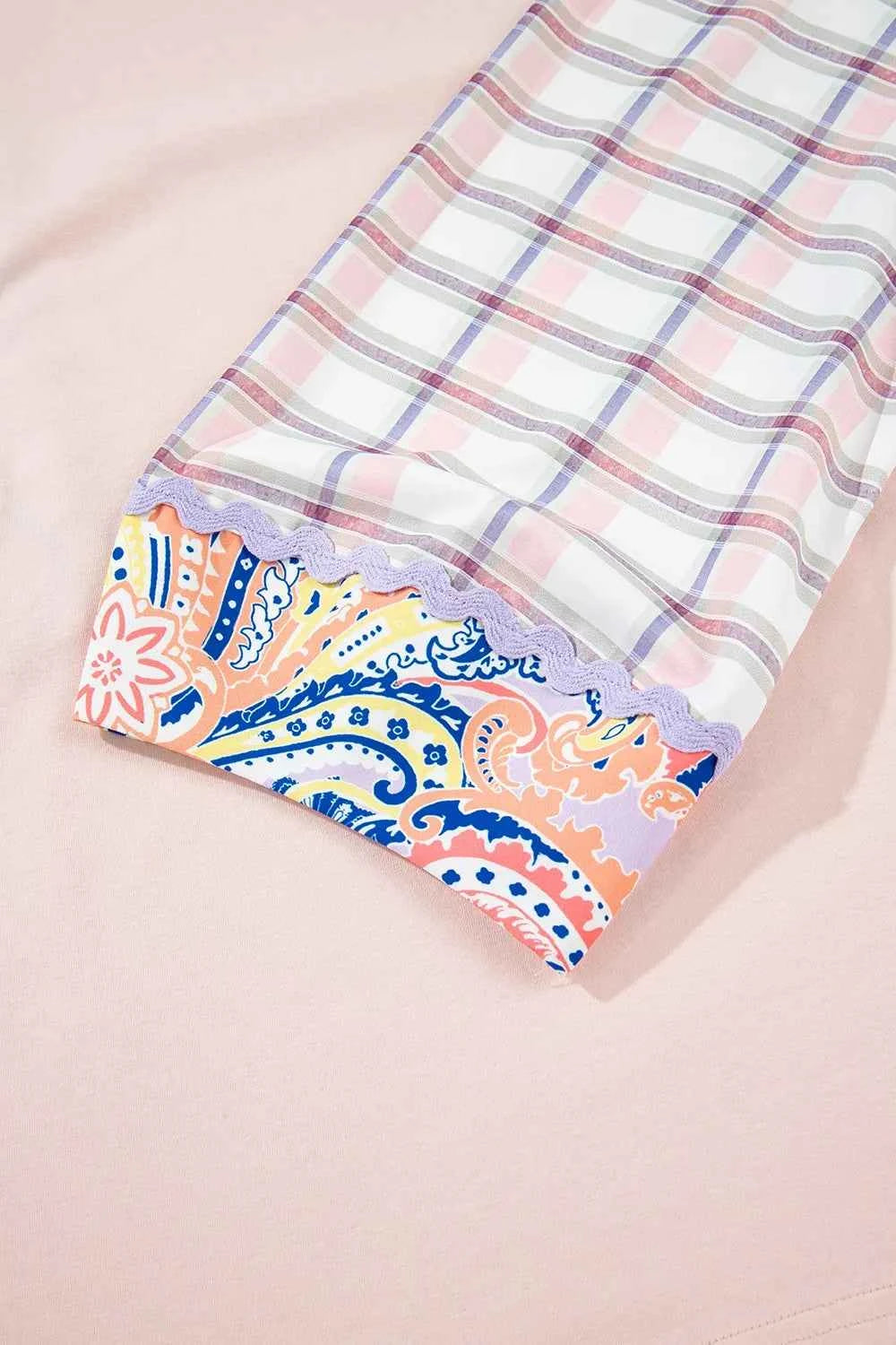 Paisley Print Plaid Long Sleeve Oversized Top 9279e9ec-60e0-40e7-8839-14e1d0e9d528-Max-Origin