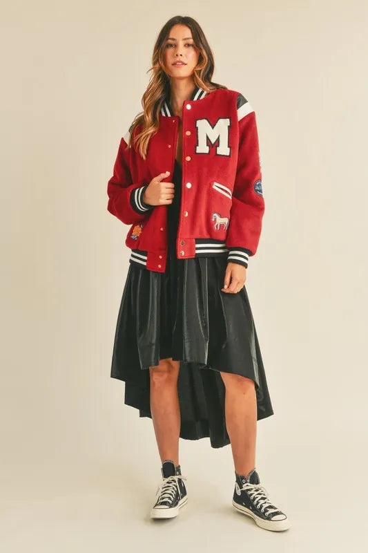 MABLE M Bomber Varsity Jacket with Patch Detail 929a0b7d443b41c48f6ffd931d3cf9db-Max-Origin