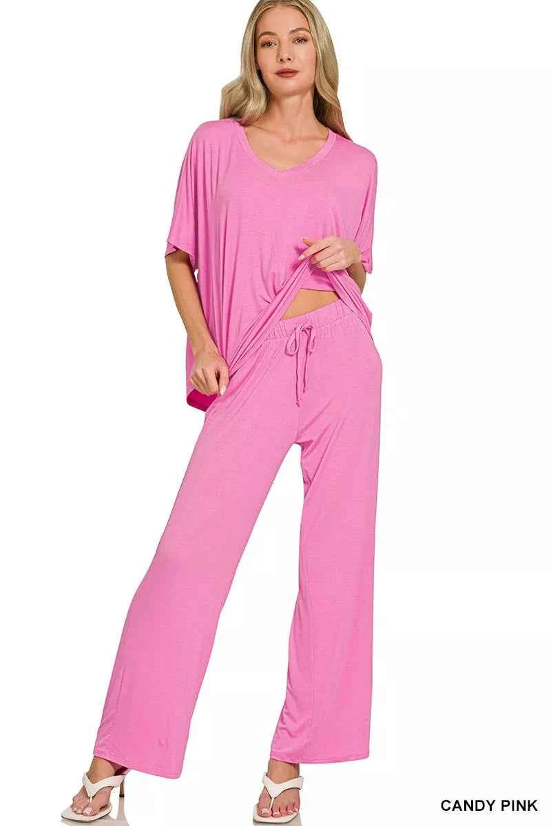 Zenana V-neck Oversized Top & Pants Set 92aa76435aee461ea75d5e1d202daa9b-Max-Origin