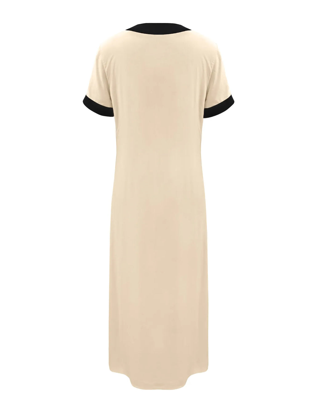 Button-Front Contrast Trim Midi Dress 92ad5e7550c148f5a0dbf8d844e62e67-Max-Origin