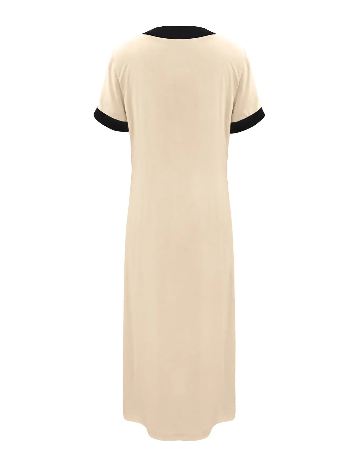Button-Front Contrast Trim Midi Dress 92ad5e7550c148f5a0dbf8d844e62e67-Max-Origin