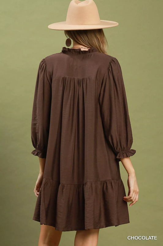 Smocked Ruffle Detail Tiered Mini Dress 92da91a1-b41c-48e9-afd2-f1b052489dce-Max-Origin