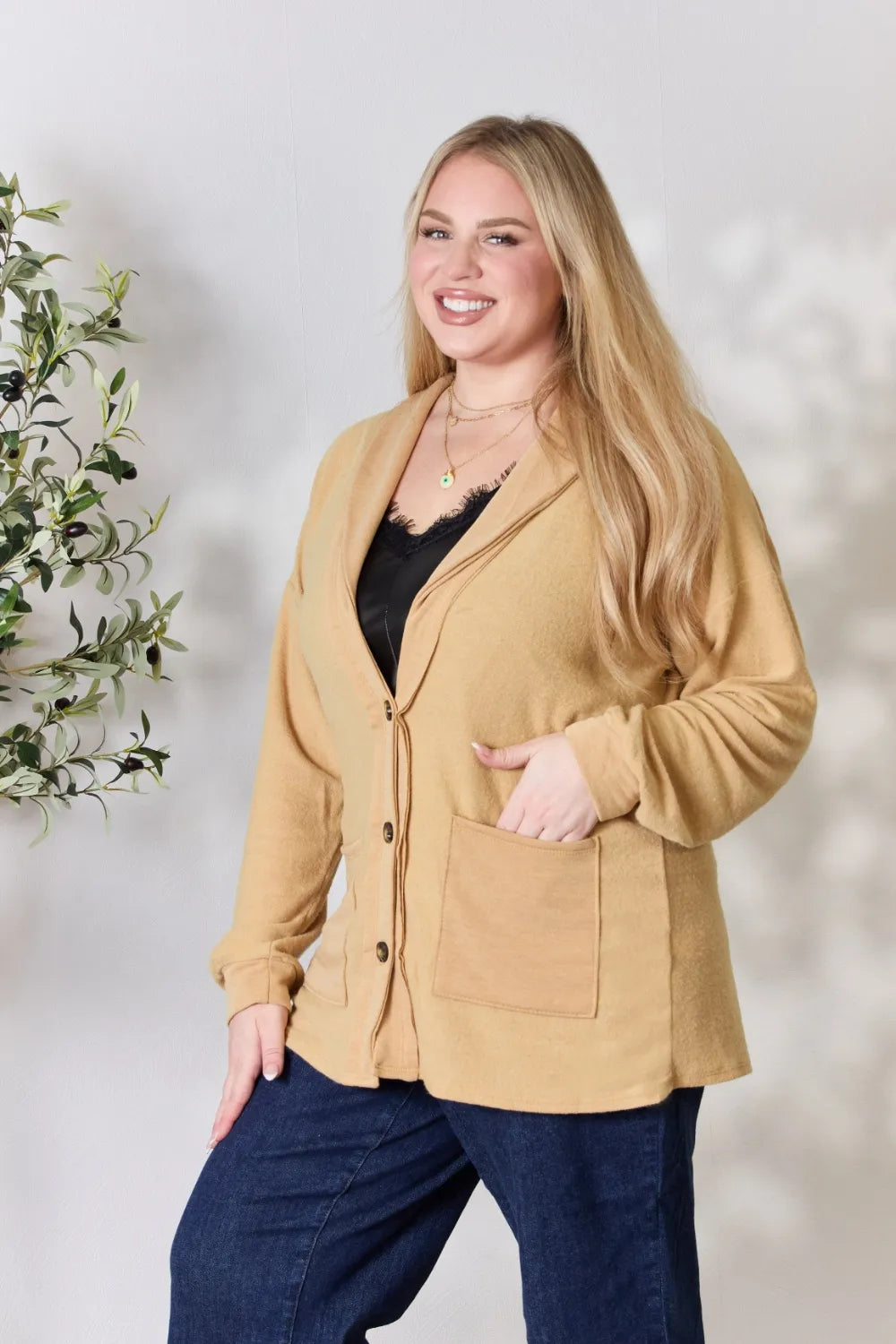 Heimish Full Size Button Up Long Sleeve Cardigan 92ebcf1b0f444cd892e8845986ced0c3-Max