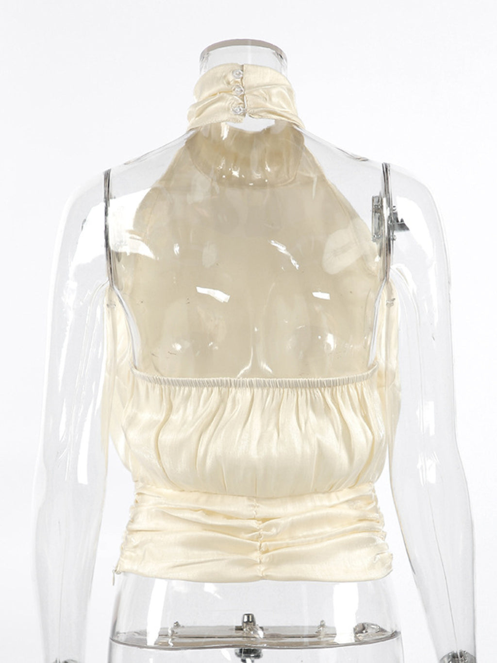 Halter Neck Ruched Cami Top 92f080db99884c1faef97354f199f02a-Max