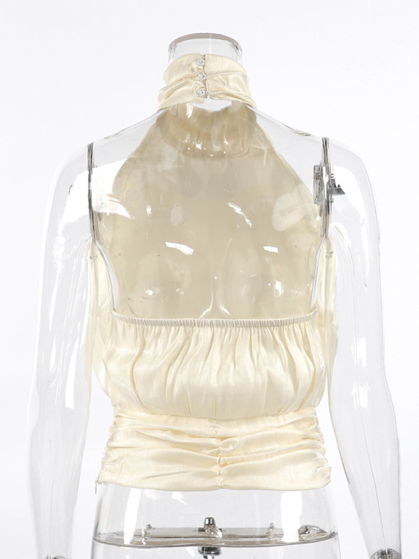 Halter Neck Ruched Cami Top 92f080db99884c1faef97354f199f02a-Max