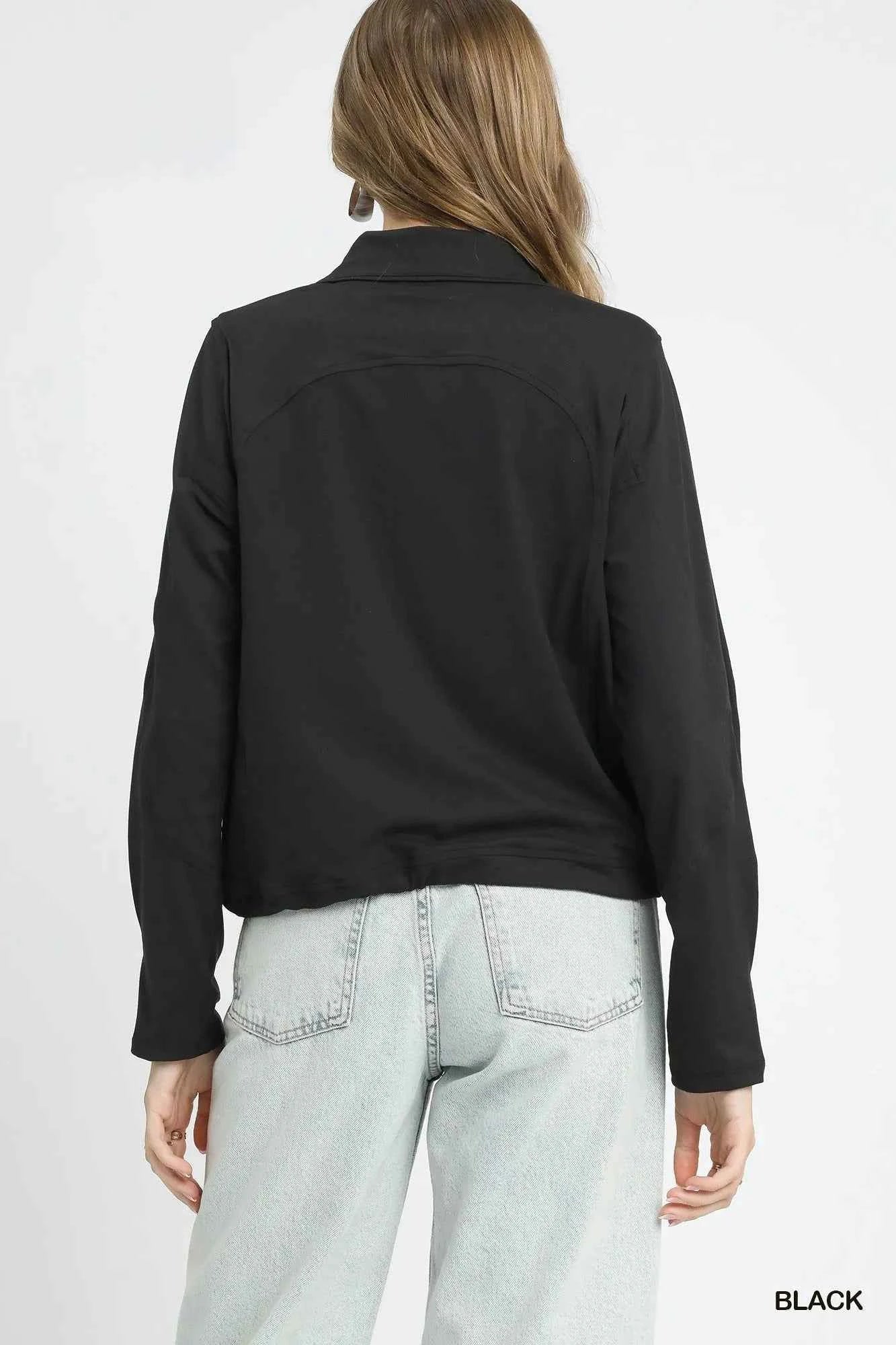 Umgee Half-Zip Sweatshirt with Front kangaroo pocket 9320a6b4-d7d9-4889-9501-c07a59b4823b-Max-Origin