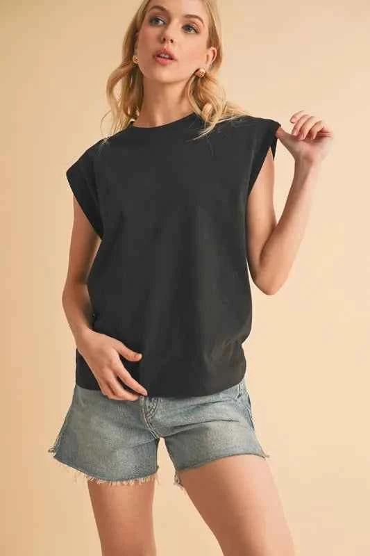 Aemi+Co Solid Color Round Neck Sleeveless Top 9320facc555344d0bd740cc1fa93e407-Max-Origin