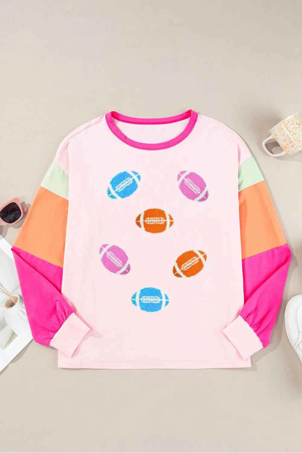 Football Round Neck Long Sleeve Top 93400815-9d95-4faf-bfb6-d7b2b13019e0-Max