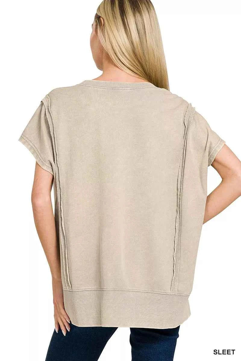 Zenana French Terry Acid Washed Hi-low Top 934ba9dfff9b44b790ab73e2c7a84527-Max-Origin