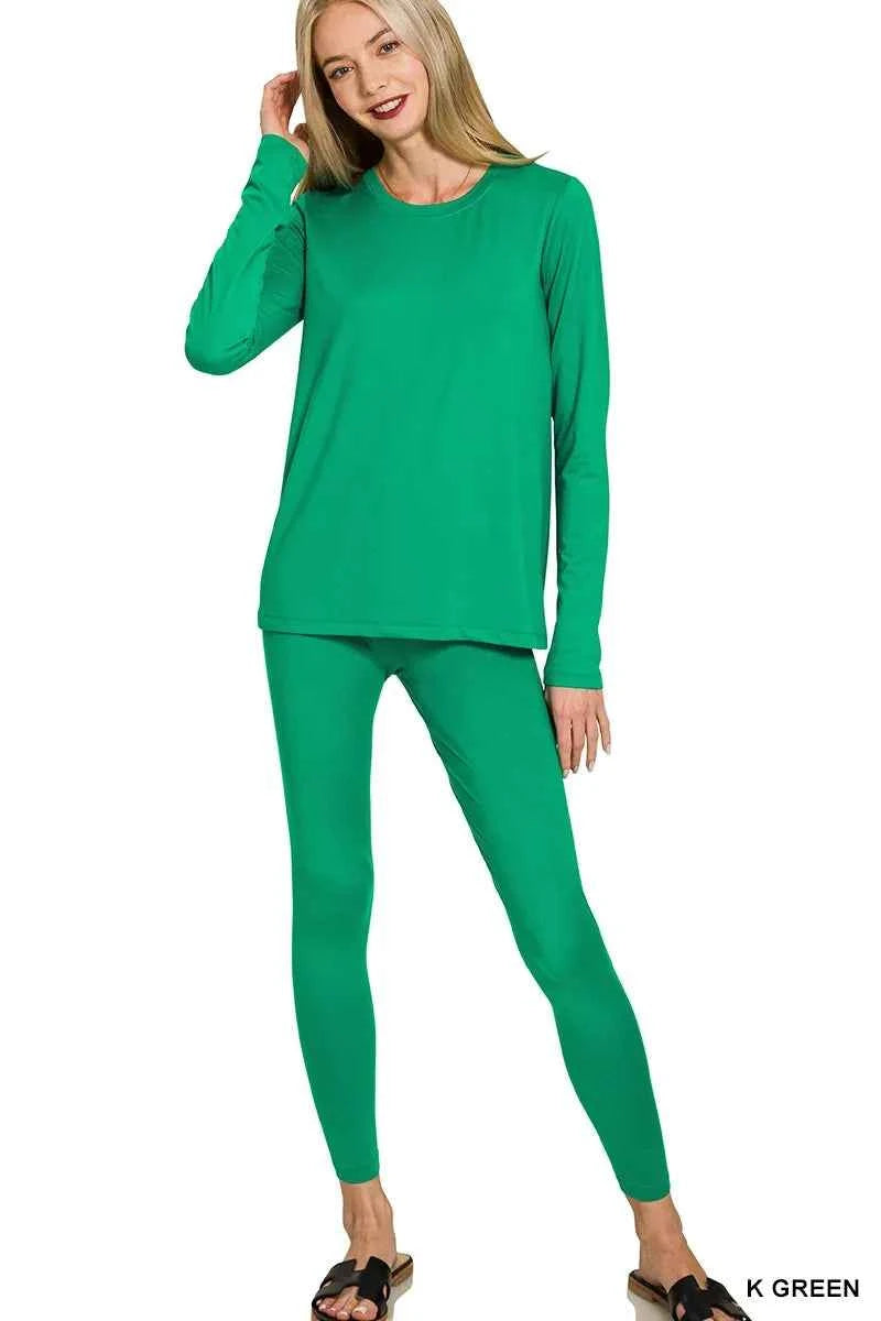 Zenana Microfiber Round Neck Top and Leggings Set K GREEN 9366a1a6f70a45008af84d38da748ecf-Max-Origin