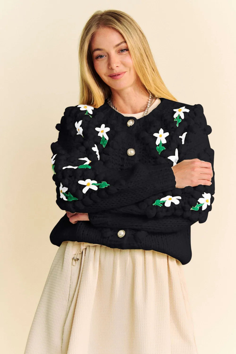 Davi & Dani Floral Pattern Button Down Cardigan 936c4f69-7976-4d96-af1a-9750aa35e989-Max