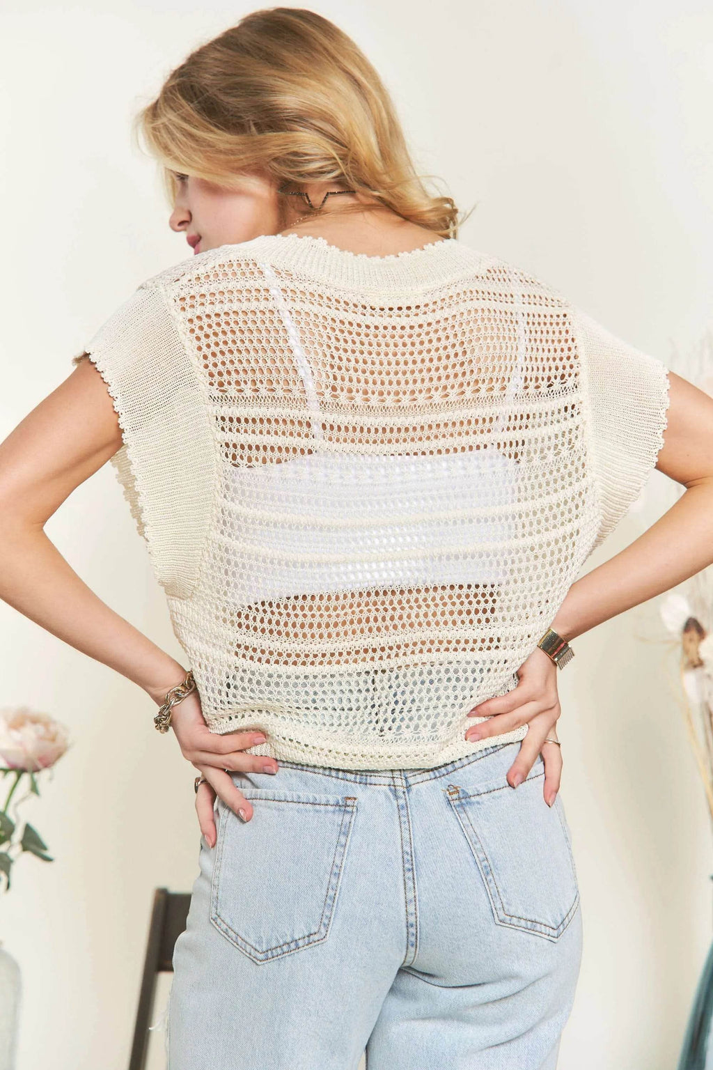 ADORA Drawstring Detail Crochet Top 9375096108824ca6804be7e835e85467-Max-Origin