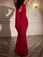 Tube Mermaid Maxi Dress with Scarf Detail 93750f72d66542efa945a9cf474c6274-Max-Origin