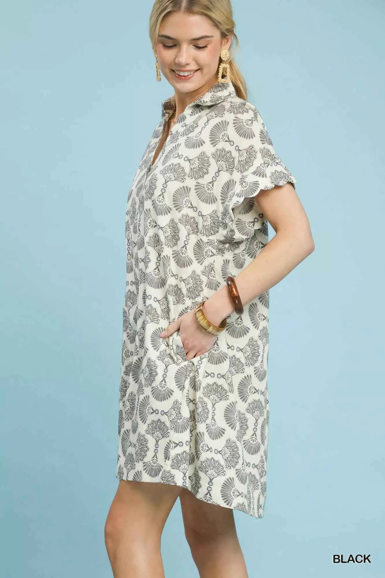 Umgee Printed Button Front Shirt Dress 937c84db-3e0f-4444-9b0a-7d439541ed67-Max-Origin