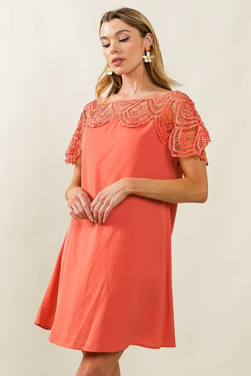 BiBi Crochet Lace Yoke Detailed Wrinkled Dress 9393ba7b73f04bf8ae12b967ab02b599-Max-Origin