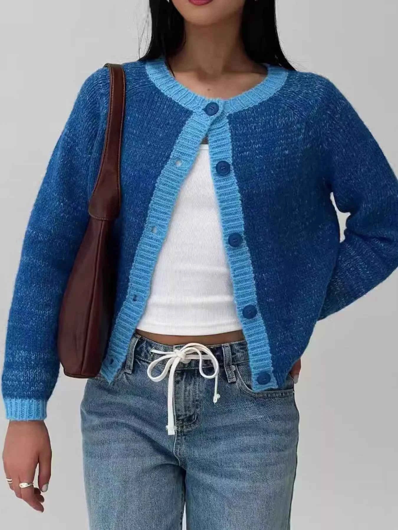 Contrast Trim Button-Up Cardigan 939fc7e9-ef1f-4303-8de7-2ff6024f8ae2-Max-Origin