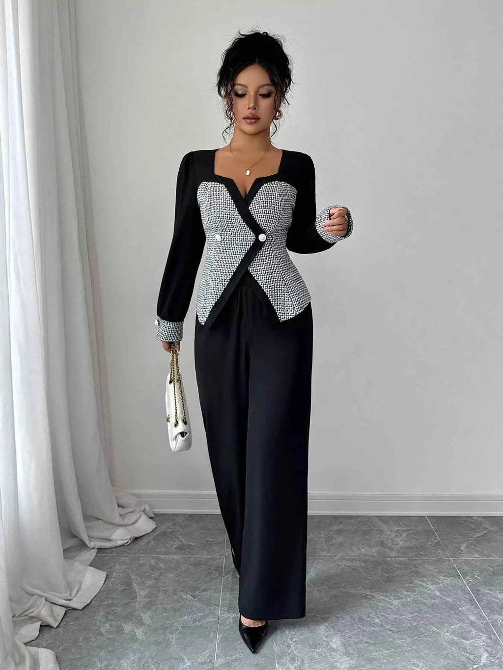 Long Sleeve Top and Wide Leg Pants Set 93a2f322-3ed9-4103-87c3-bb06ee58b128-Max-Origin