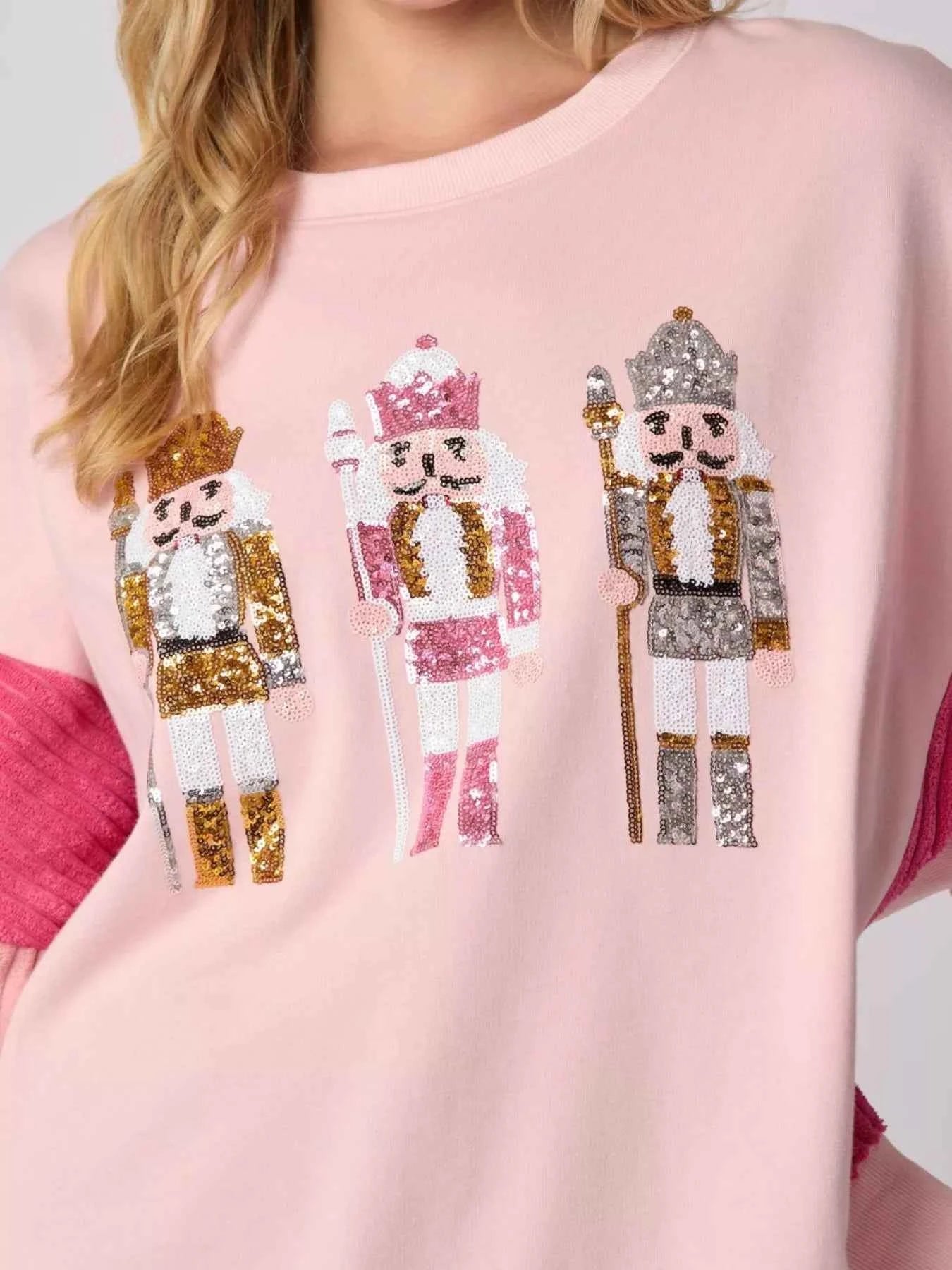 Nutcracker Long Sleeve Sweatshirt with Side Slit 93be5423-51b3-49c9-a05e-d63fe5705d5f-Max-Origin