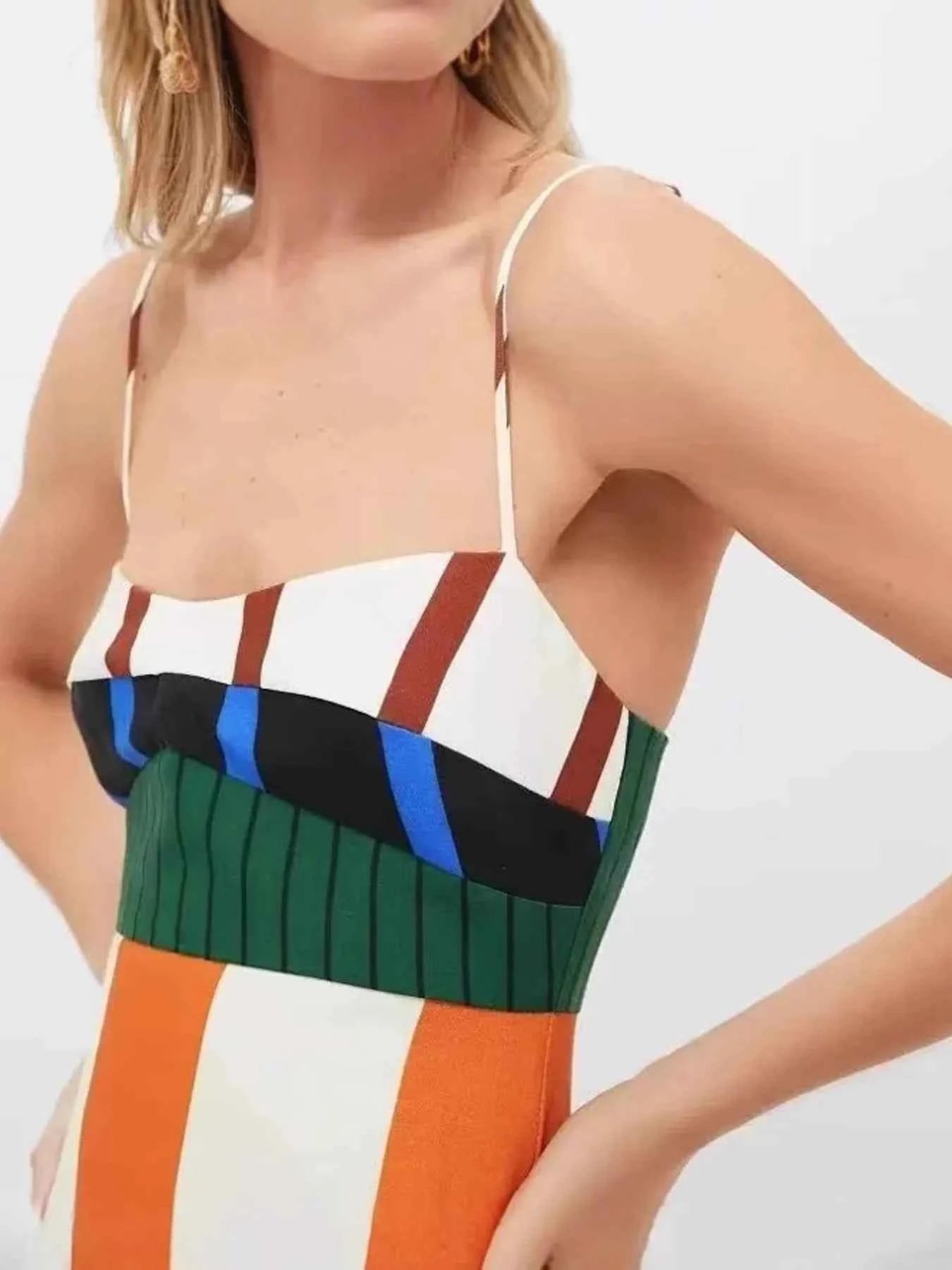 Colorful Stripe Square Neck Cami Dress 93c698fbac3c4abb93919a688d118075-Max-Origin