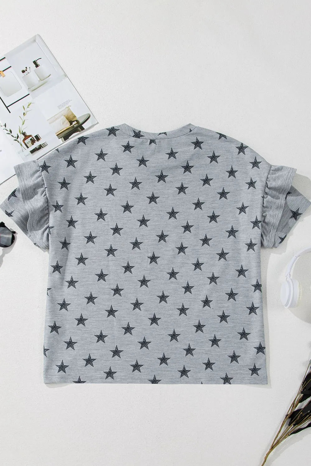 Star Print Tiered Ruffled Sleeve Crew Neck T Shirt 93d117fd-0dea-4ccf-8d77-850f194cc54b-Max-Origin
