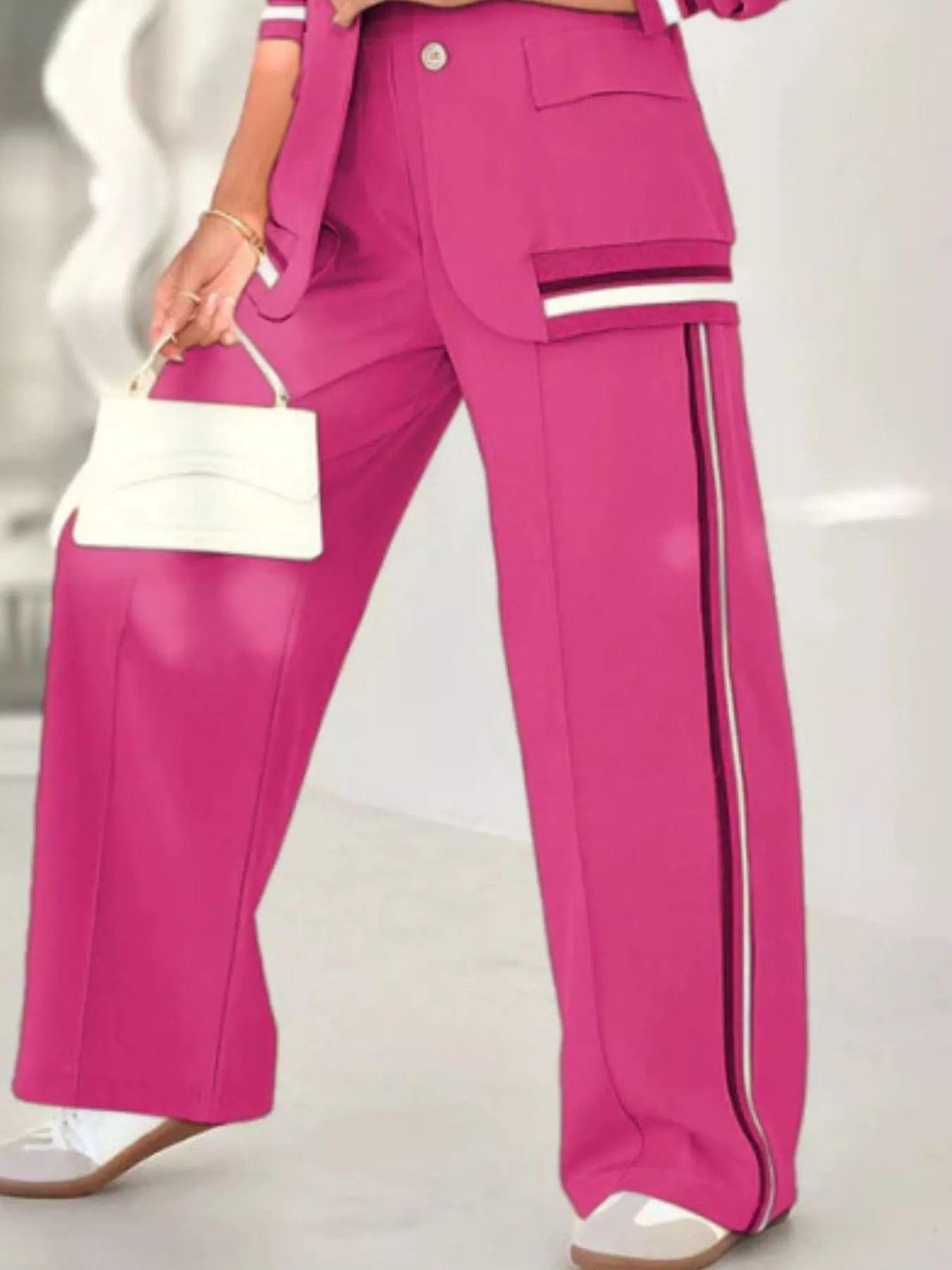 Full Size Striped Trim Button Down Jacket and Pants Set Plus Size 93d4f588-5c7b-4629-8f88-c7c77d28d520-Max-Origin
