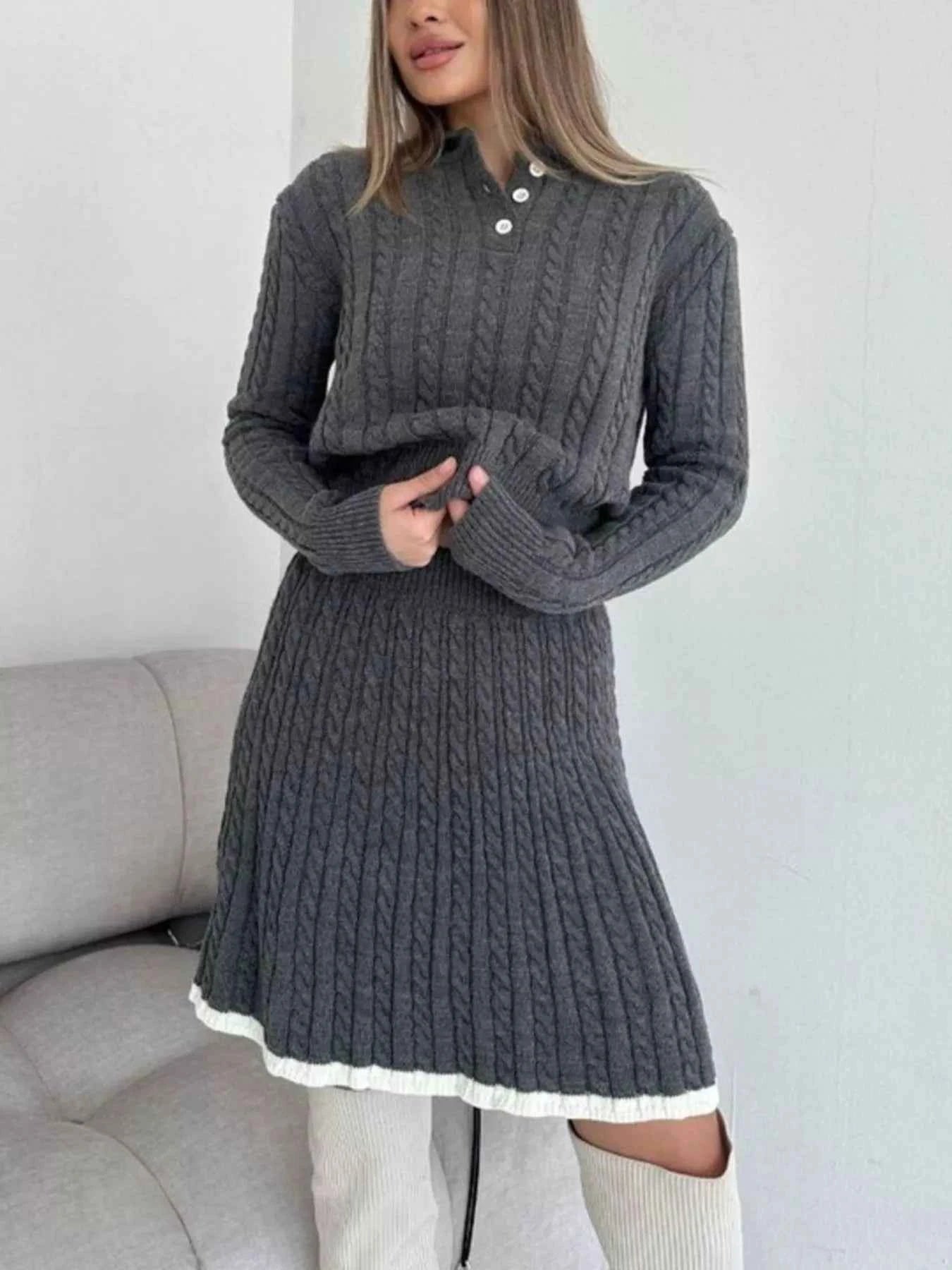 Cable Knit Long Sleeve Top and Skirt Sweater Set 93de1632-110a-44f4-aaa3-5526f0d849c8-Max-Origin