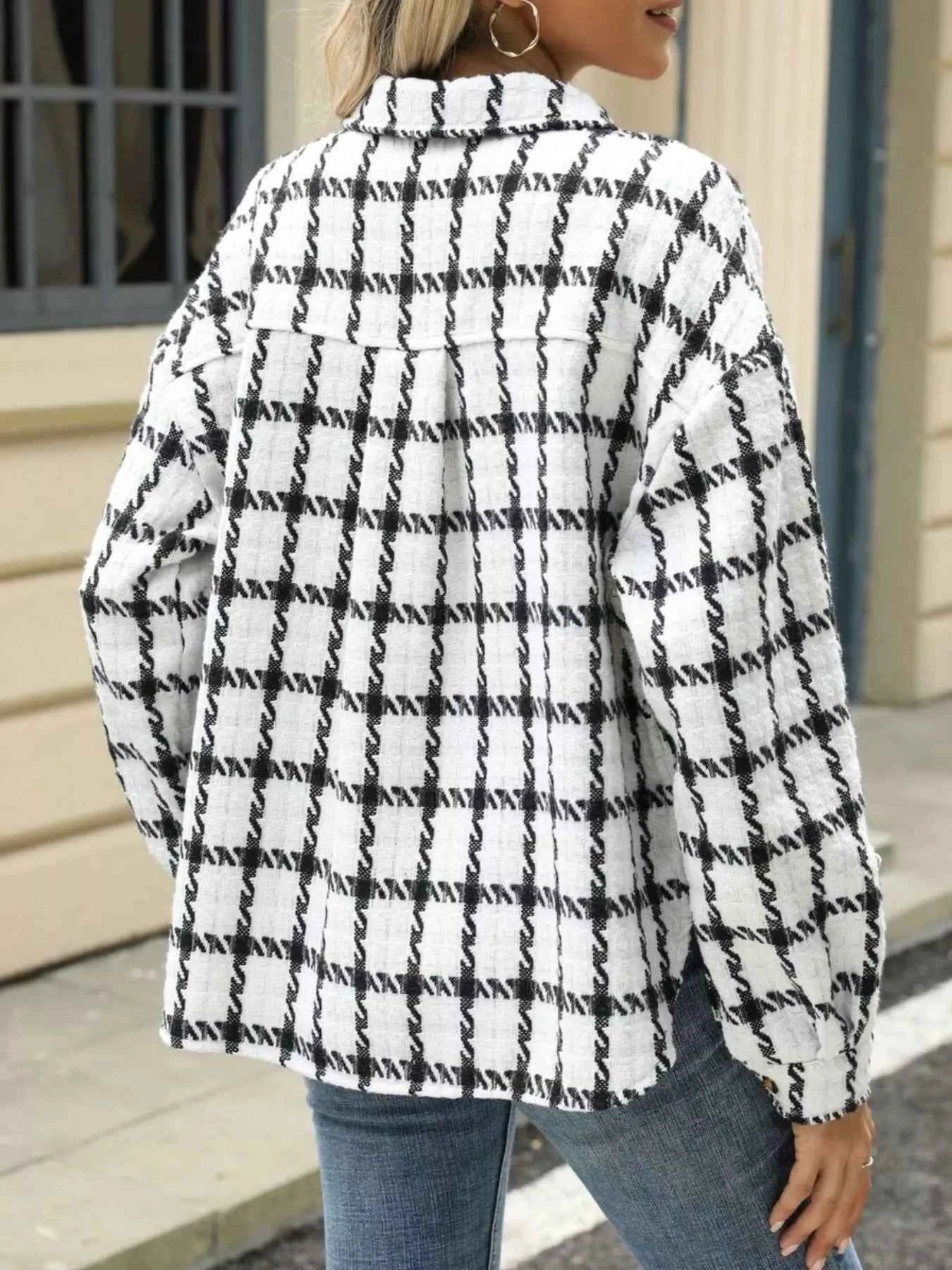 Plaid Button Up Long Sleeve Jacket 93f5cd76-1aaa-4125-b21a-d362323ab86a-Max-Origin