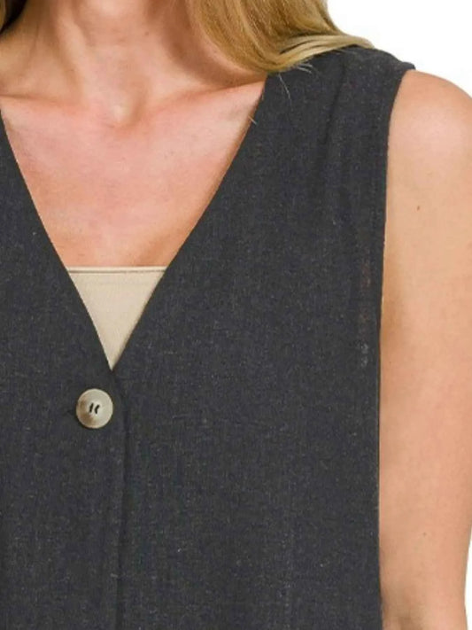 Zenana Side Slit Button-Front Vest 93f99cc7-2ae1-47c2-9754-a2bd48941004-Max-Origin