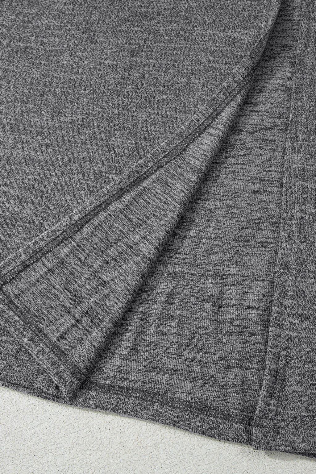 Dark Grey 3pcs V Neck T Shirt Ribbon Knot Pants Open Duster 3pcs Lounge Set 93fa7b84637cb494