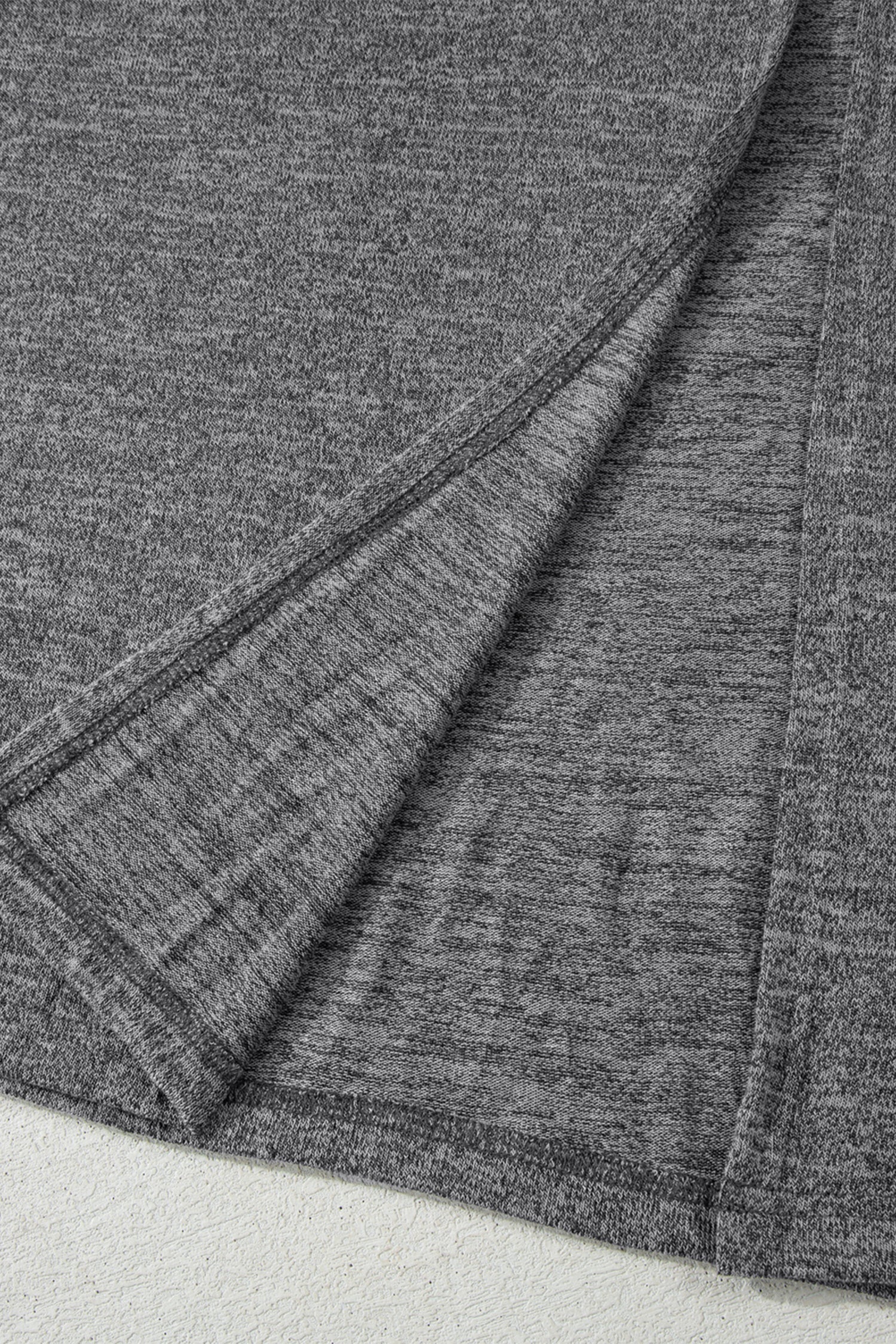 Dark Grey 3pcs V Neck T Shirt Ribbon Knot Pants Open Duster 3pcs Lounge Set 93fa7b84637cb494