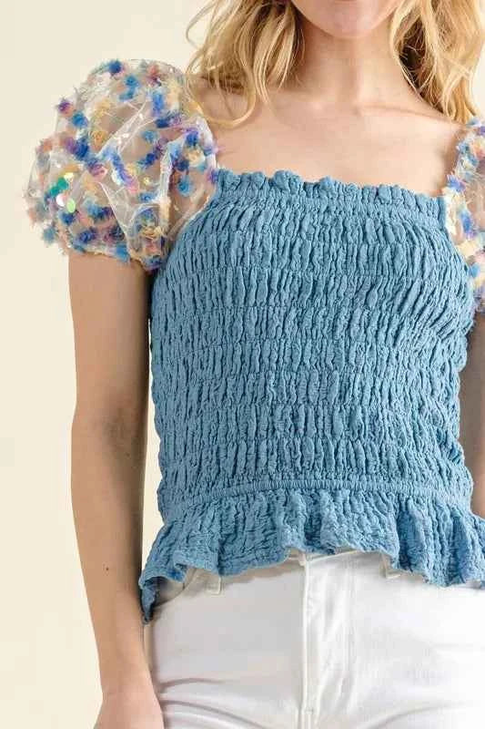 And The Why Embellishment Sleeve Smocked Top 942eaeb572894cc6bd1f67944841f559-Max-Origin