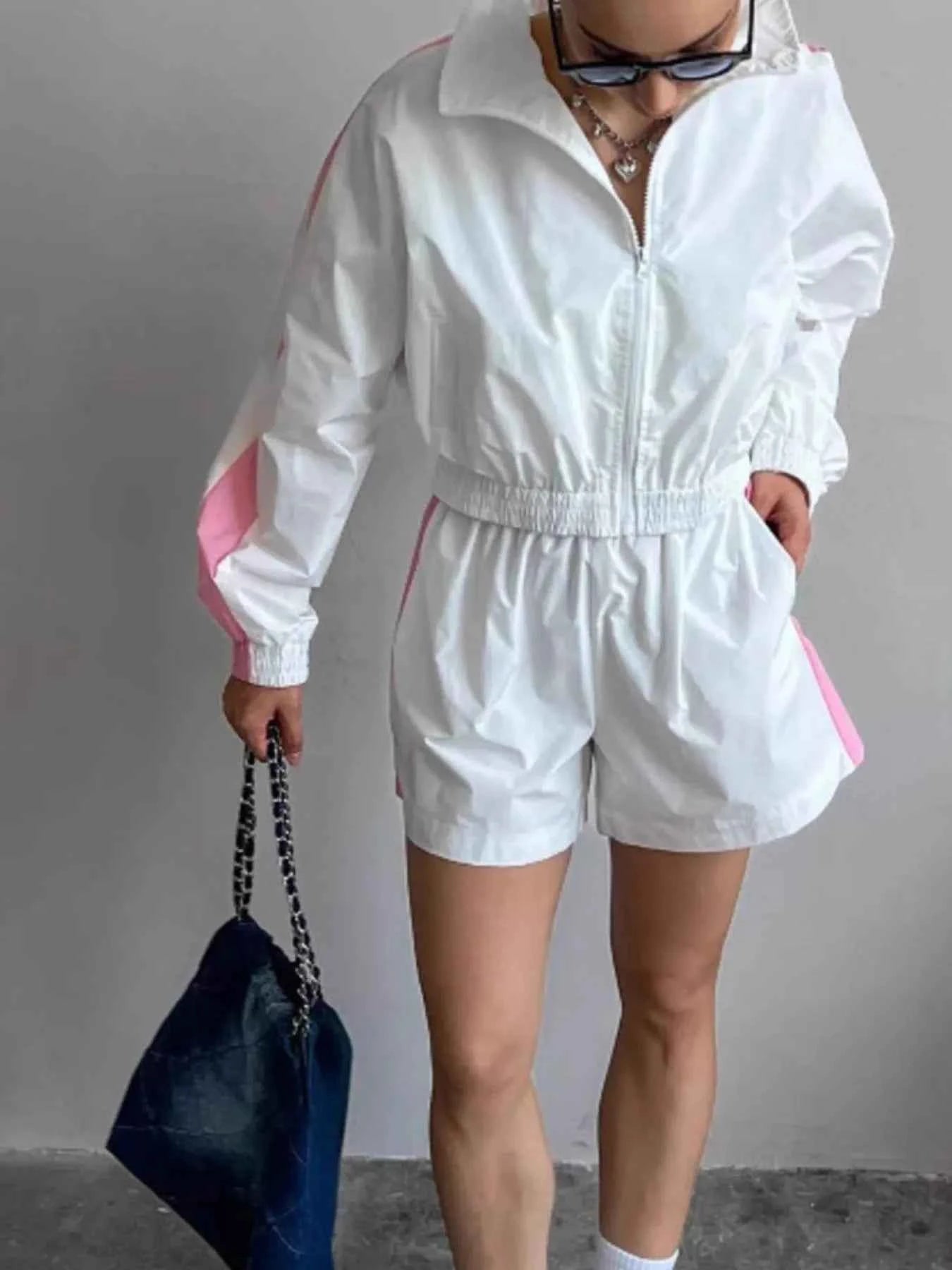 Zip Up Long Sleeve Jacket and Shorts Set 9436820f-6e97-425f-8293-aa038ee01103-Max-Origin