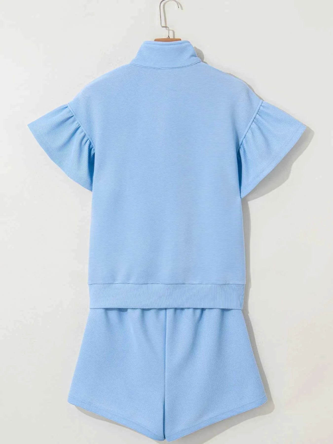 Half Zip Short Sleeve Polo and Shorts Set 94377d40e5c740718afaa55670227415-Max-Origin