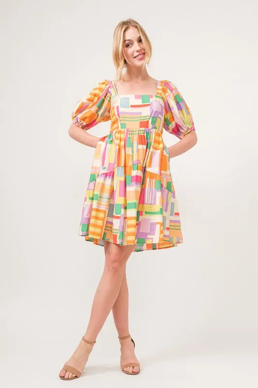 And The Why Square Neck Puff Sleeve Geo Printed Mini Dress 944eba52f51048ff93cc8620addd2dd1-Max-Origin