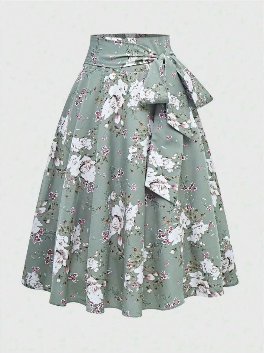 Floral Print Tied Skirt Green 9451ace1497f469aa6eb959d002ca887-Max-Origin