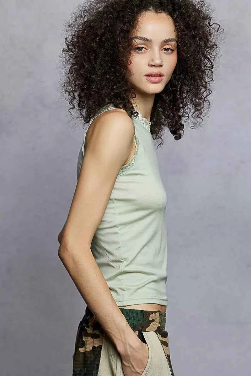 POL Round Neck Cropped Tank with Lace Trim 94592202-0eca-4ec8-9528-05e3a8c0d590-Max-Origin