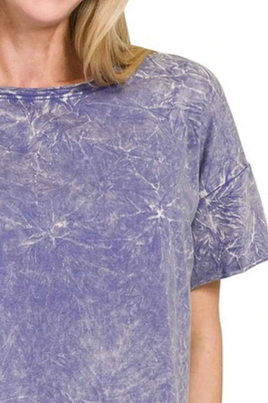 Washed Crew Neck Short Sleeve Crop Box Tee 9464a72b-6f30-4807-a981-b1ddbc18810e-Max-Origin